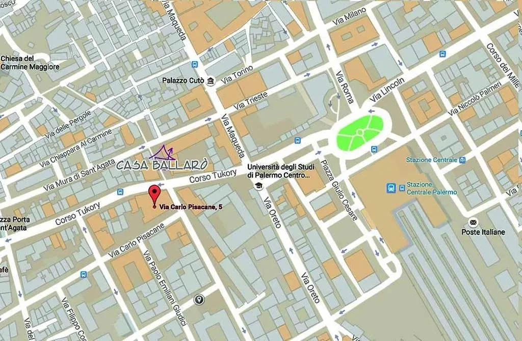 B&B Casa Ballaro\' location